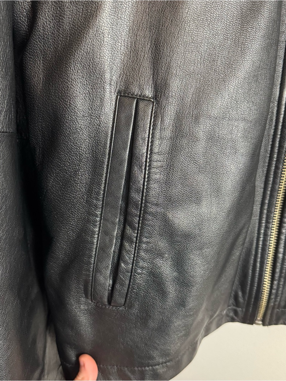 Wilsons Leather Black Men's Leather Jacket Size Large - Picture 6 of 16